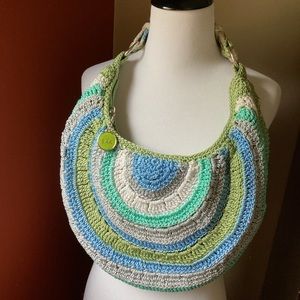 Vintage The Sak macrame color blocks shoulder bag